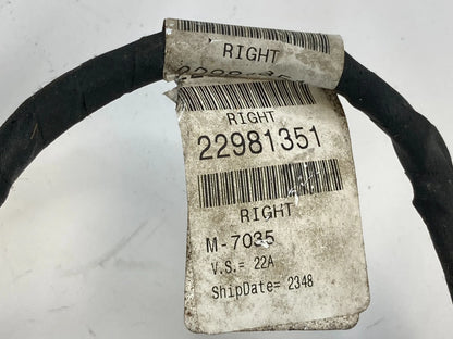 2013 BUICK REGAL REAR BACK RIGHT SIDE DOOR WIRE WIRING HARNESS 22981351 OEM