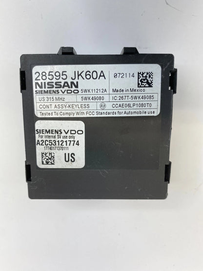2007 2008 INFINITI G35 2008-2013 G37 THEFT KEYLESS CONTROL MODULE 28595-JK60A
