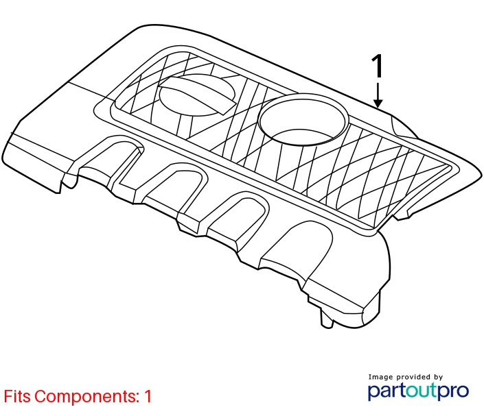 2013-2019 NISSAN SENTRA SEDAN 1.8L L4 ENGINE APPEARANCE TRIM COVER 14041-3R00B