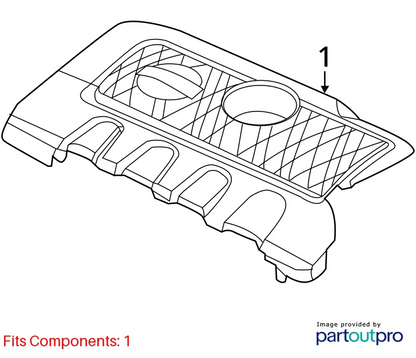2013-2019 NISSAN SENTRA SEDAN 1.8L L4 ENGINE APPEARANCE TRIM COVER 14041-3R00B