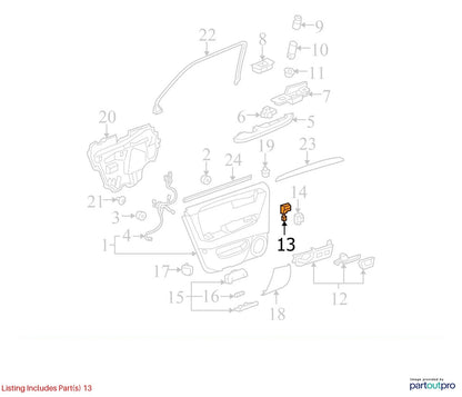 2006-2011 CADILLAC DTS SEDAN REAR RIGHT SIDE SEAT HEATER SWITCH 15210760 OEM