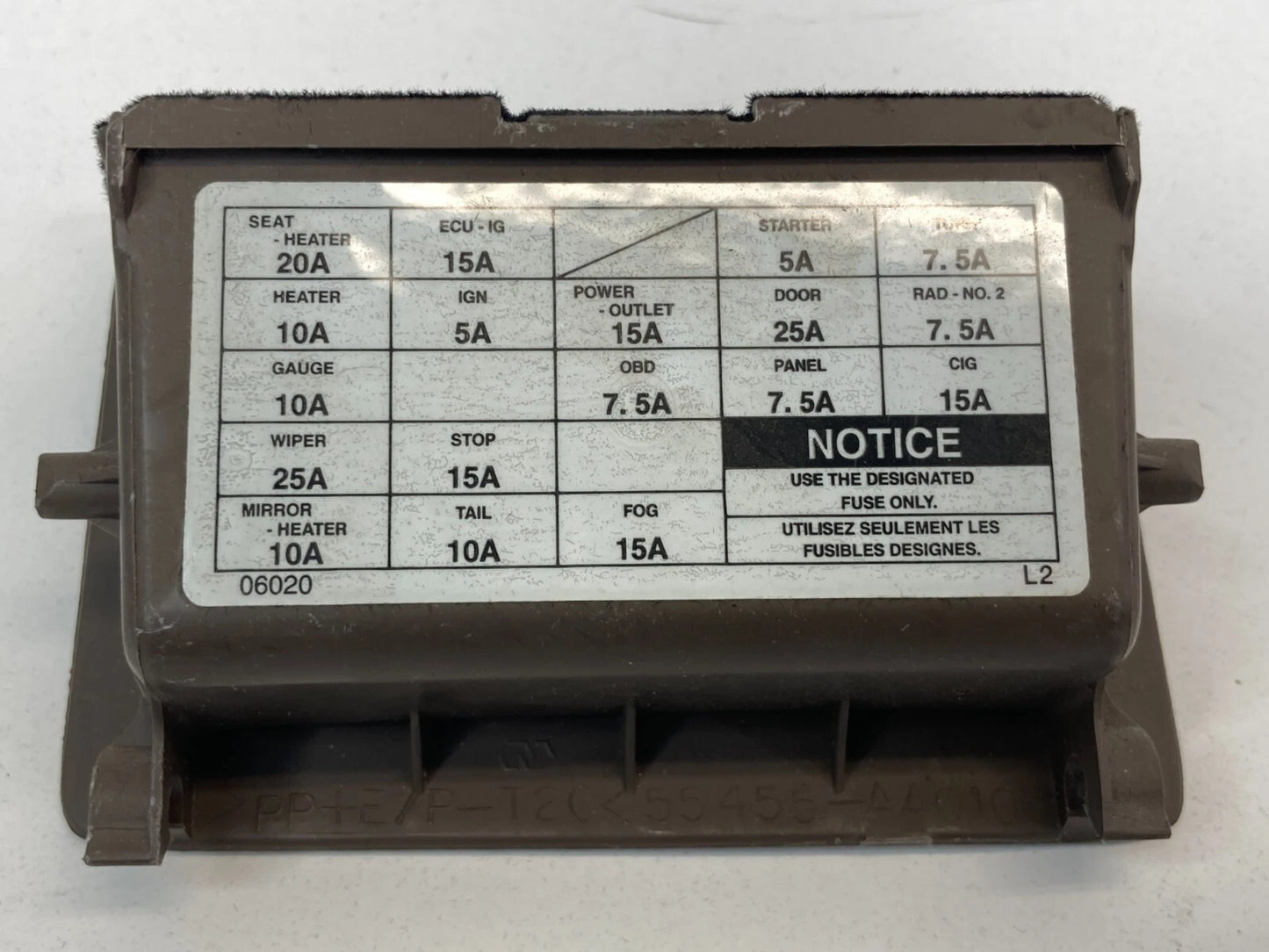 97-01 TOYOTA CAMRY LEFT DASH STORAGE COIN POCKET FUSE ACCESS COVER 55455-AA010