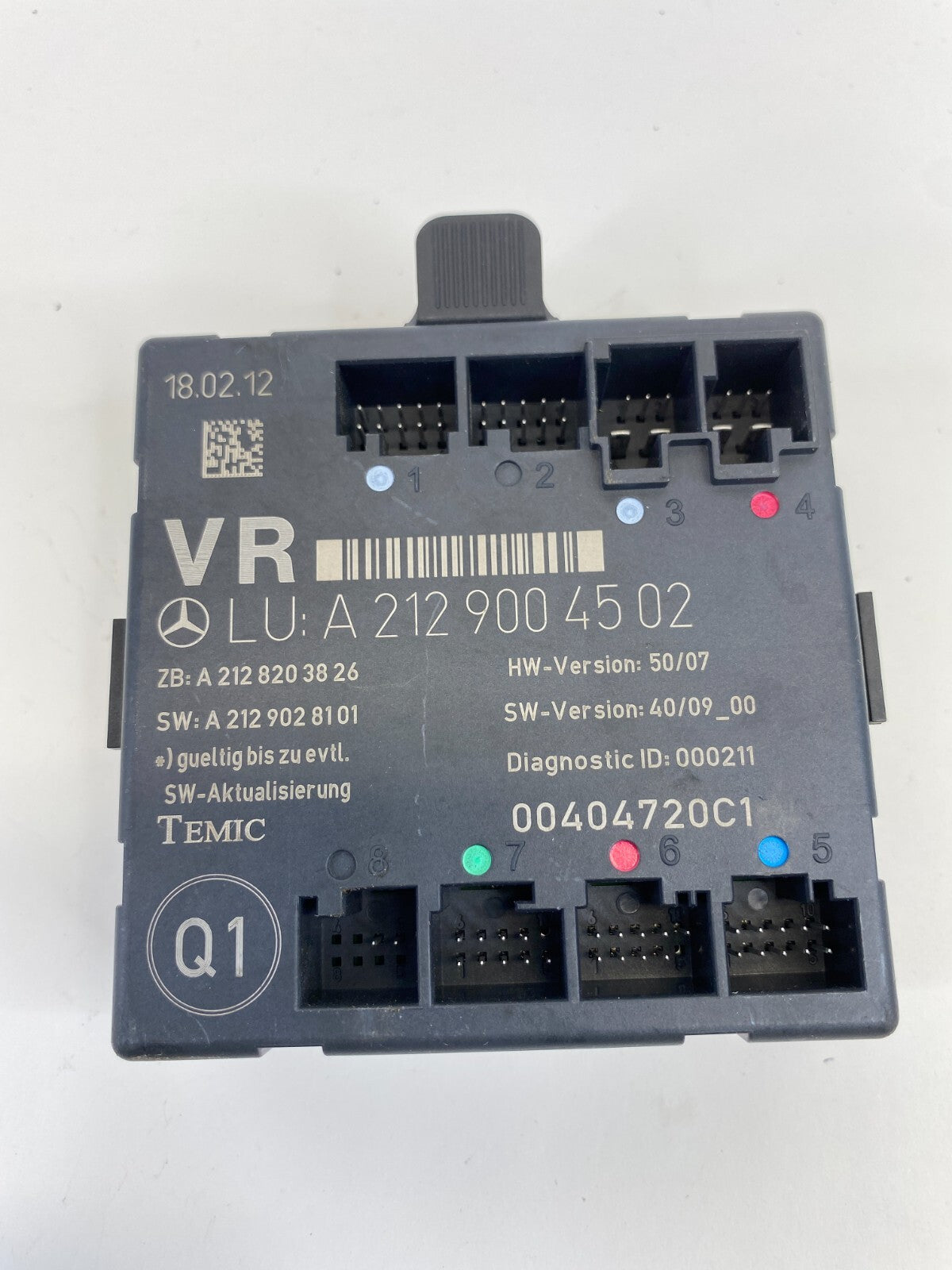 2006-2016 Mercedes-Benz E350 Front Right Side Door Control Module A2129004502