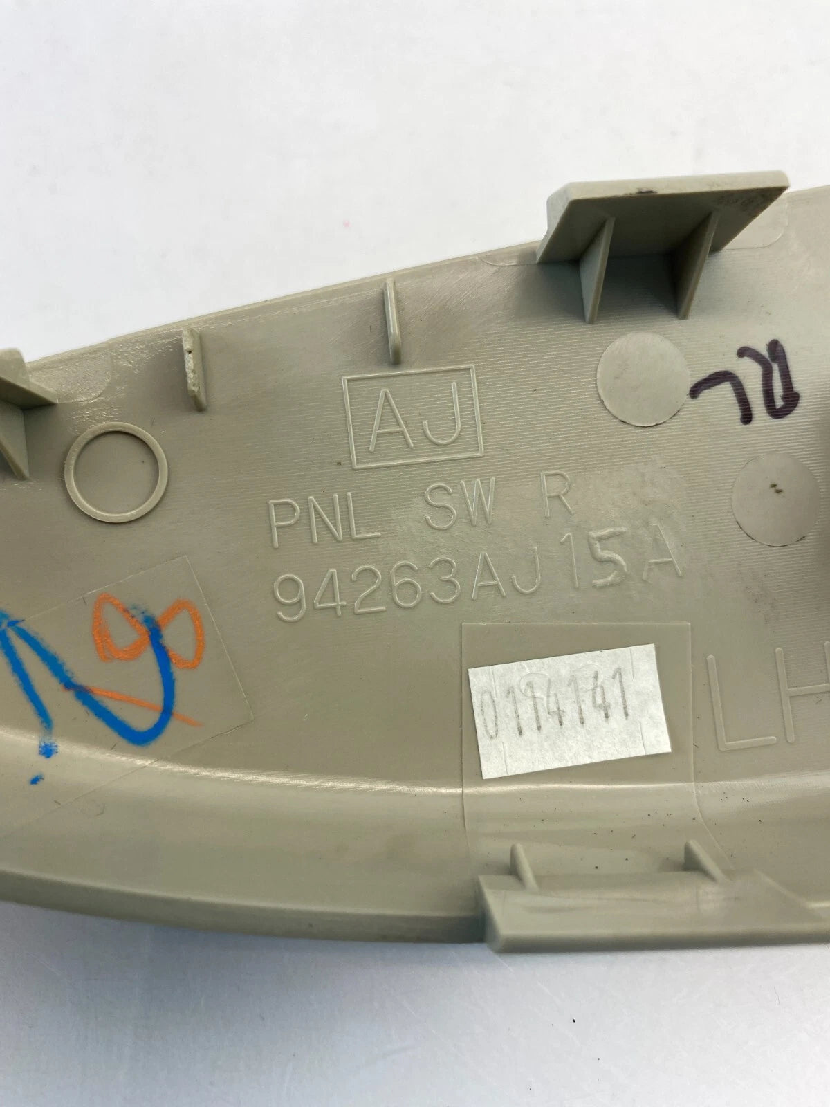 2010-2014 SUBARU LEGACY REAR LEFT SIDE WINDOW SWITCH PANEL BEZEL 94263AJ15A OEM