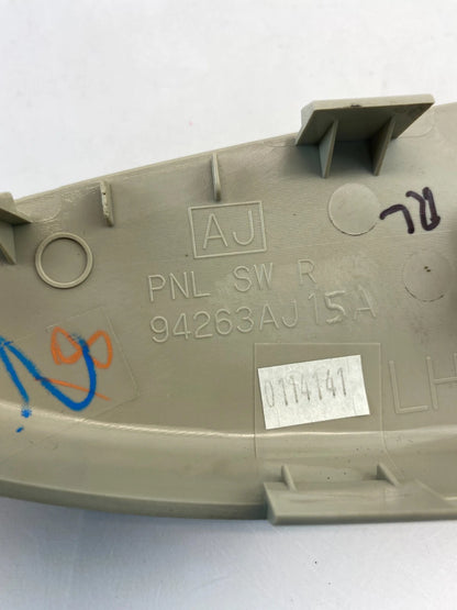 2010-2014 SUBARU LEGACY REAR LEFT SIDE WINDOW SWITCH PANEL BEZEL 94263AJ15A OEM