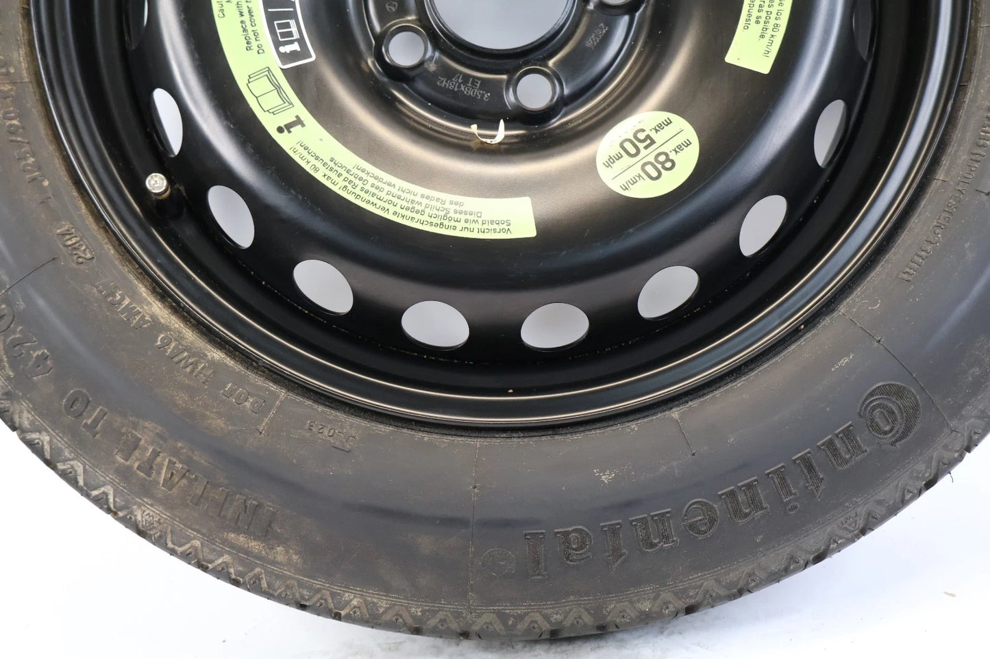 01-05 MERCEDES-BENZ C240 SPARE TIRE RIM WHEEL COMPACT DONUT 125/90/R16 98M OEM