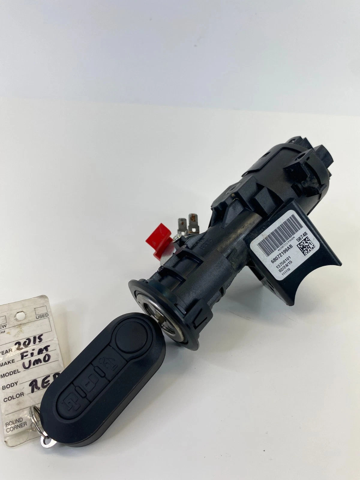 2012-2019 Fiat 500 1.4 Auto Trans Ignition Switch Lock Cylinder & Key 68072199AB