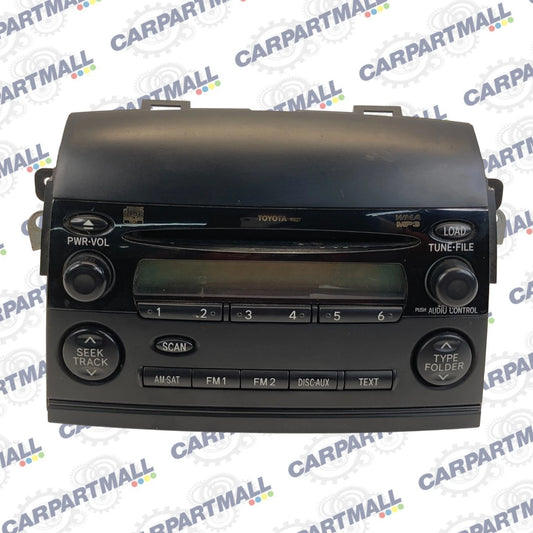 2006-2010 TOYOTA SIENNA RADIO RECEIVER AM/FM 6 DISC CHARGER CD PLAYER 8612008210