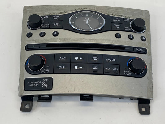 2007 2008 INFINITI G35 SEDAN RADIO AC CLIMATE CONTROL PANEL BEZEL 25391JK60B OEM