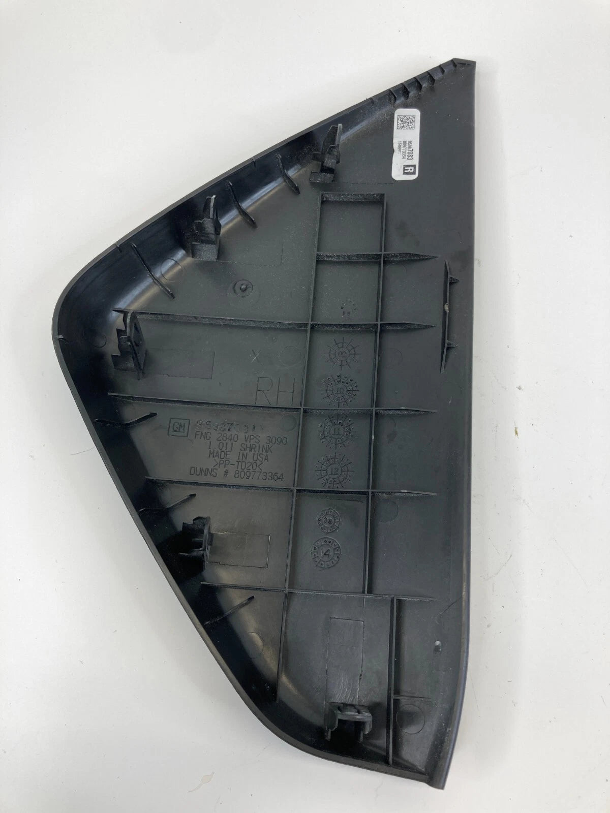 2016 CHEVROLET CRUZE LIMITED RIGHT PASSENGER DASH END CAP COVER TRIM 95987083