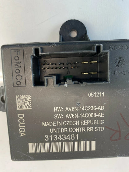 2011 2012 2013 VOLVO S60 REAR RIGHT SIDE DOOR CONTROL MODULE UNIT 31343481 OEM