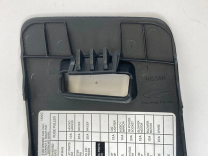 09-14 NISSAN MURANO DASH INTERIOR CABIN PANEL FUSE BOX DOOR COVER 68964-1AA0A
