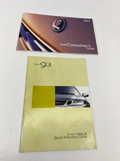 2004 04 SAAB 9-3 OWNERS MANUAL CONSUMER INFO WARRANTY BOOK W/ CASE OEM