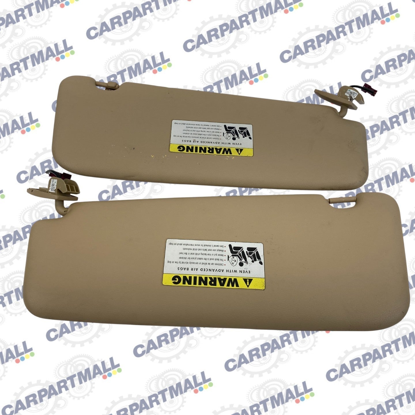 2004-2007 BMW 525i 530i Sunvisor Left & Right Sun Visor Shade Set Pair Assembly