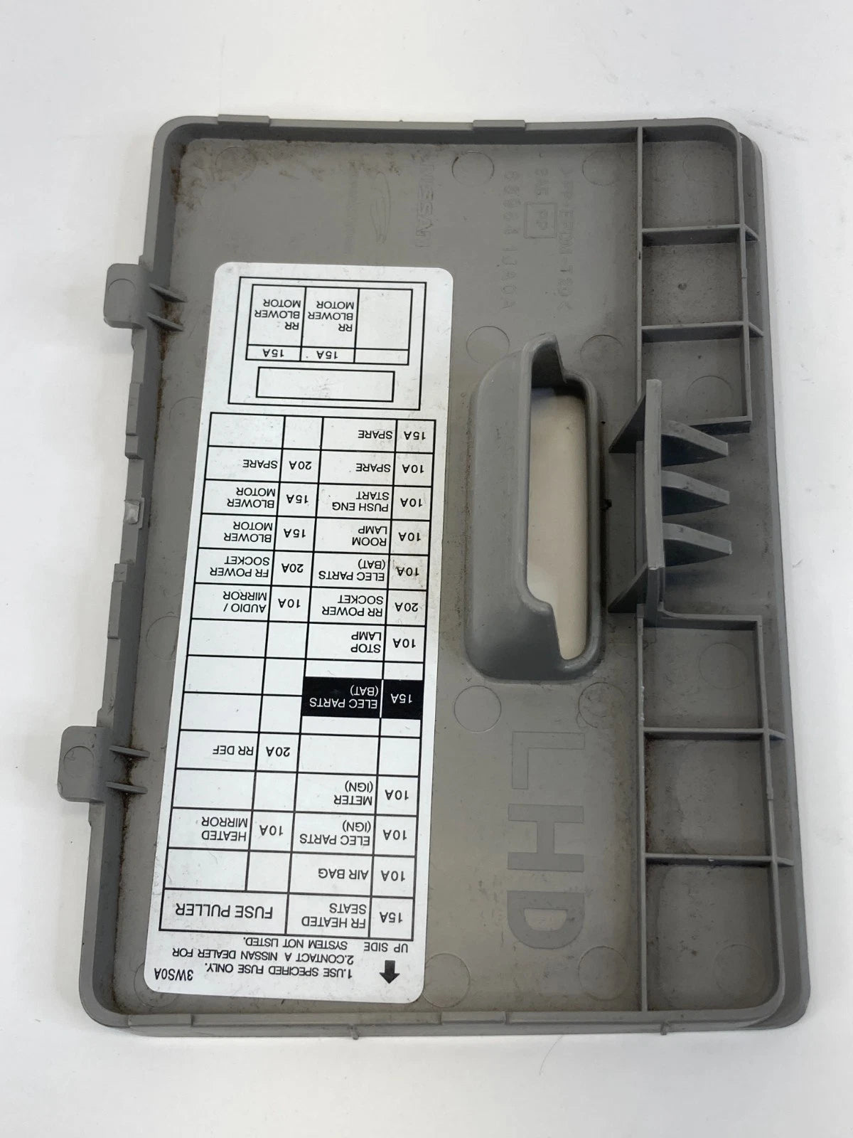 2011-2017 NISSAN QUEST INTERIOR FUSE RELAY BOX COVER LID TRIM 68964-1JA0A OEM