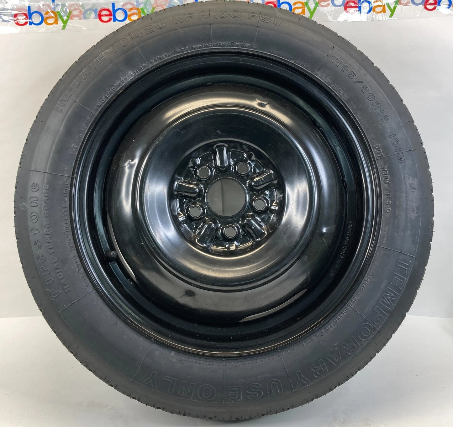 03-19 TOYOTA COROLLA EMERGENCY SPARE TIRE WHEEL COMPACT DONUT T135/80R16 101M