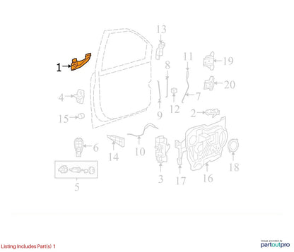 2008-2016 CHRYSLER TOWN & COUNTRY FRONT LEFT SIDE EXTERIOR DOOR HANDLE ASSY OEM
