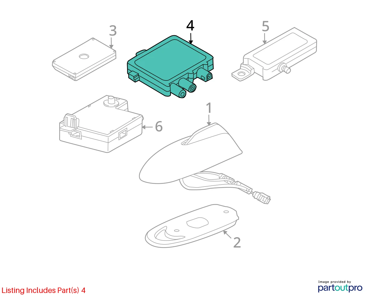 03-06 Land Rover Range Rover 4.4L Radio Audio Antenna Amplifier Control Module