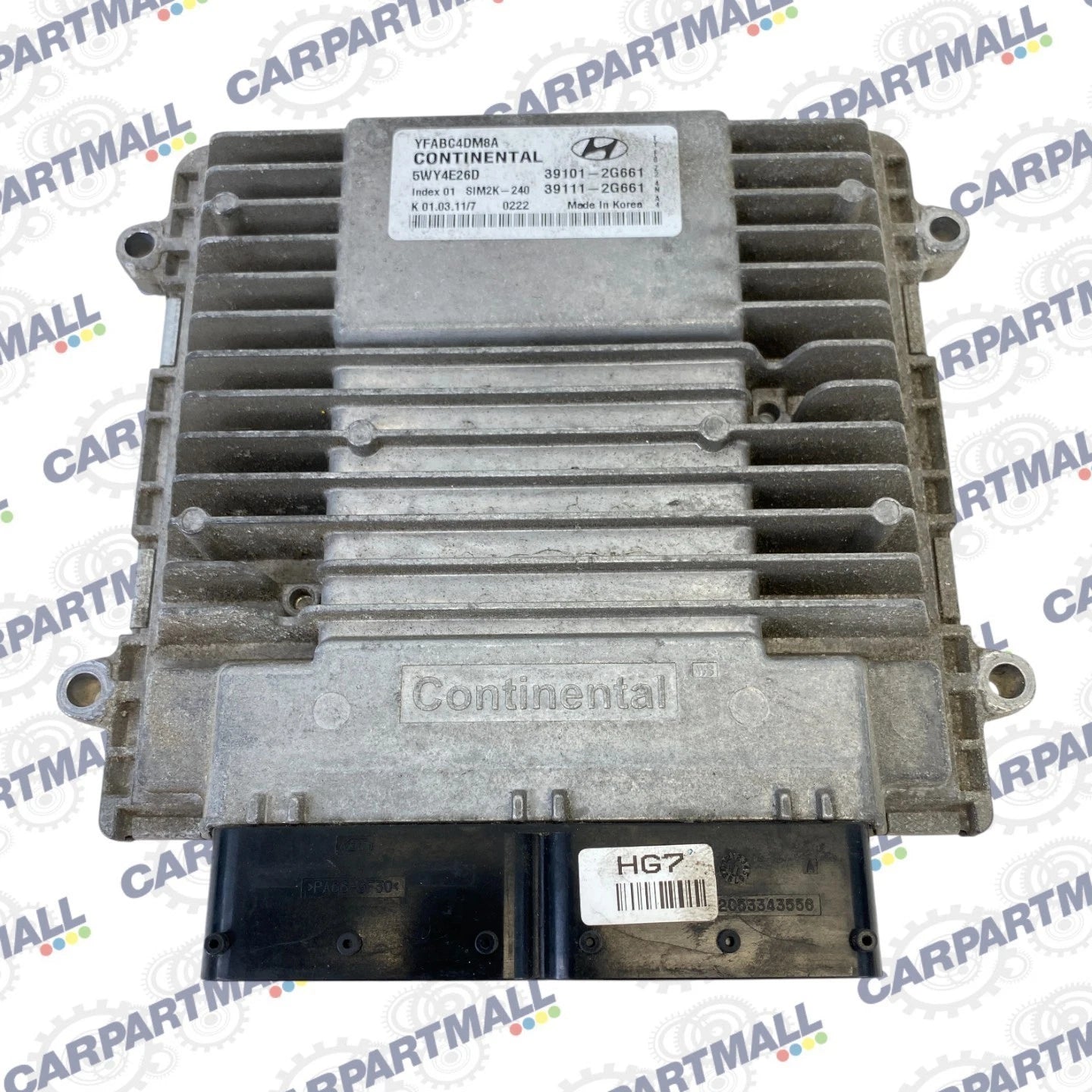 2011-2013 HYUNDAI SONATA 2.4L AT ENGINE CONTROL MODULE ECM ECU 39101-2G661 OEM