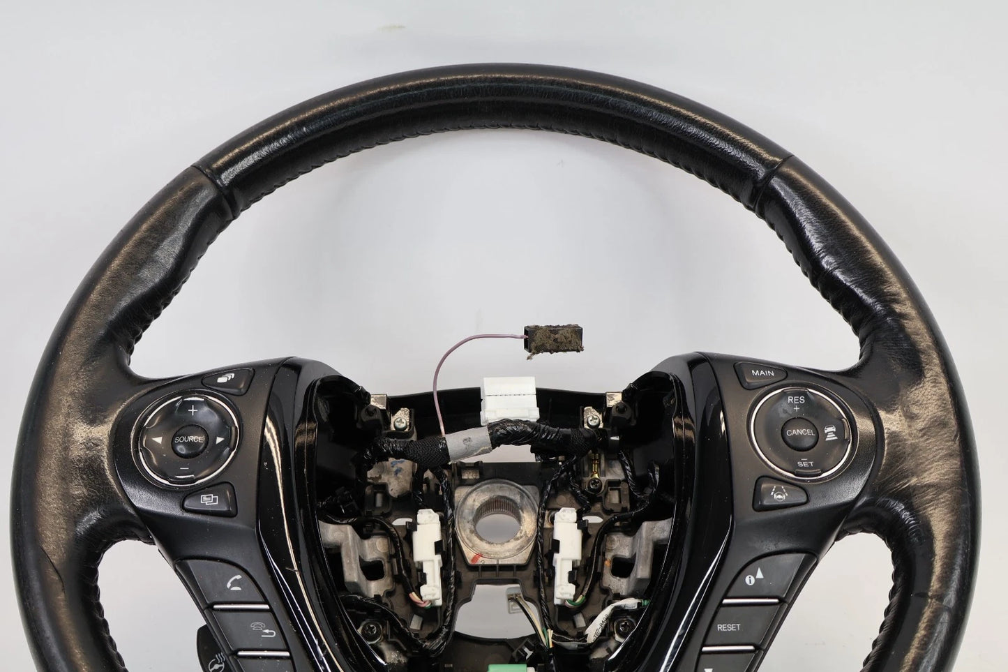 2016-2018 HONDA PILOT BLACK LEATHER STEERING WHEEL W/ SWITCHES OEM
