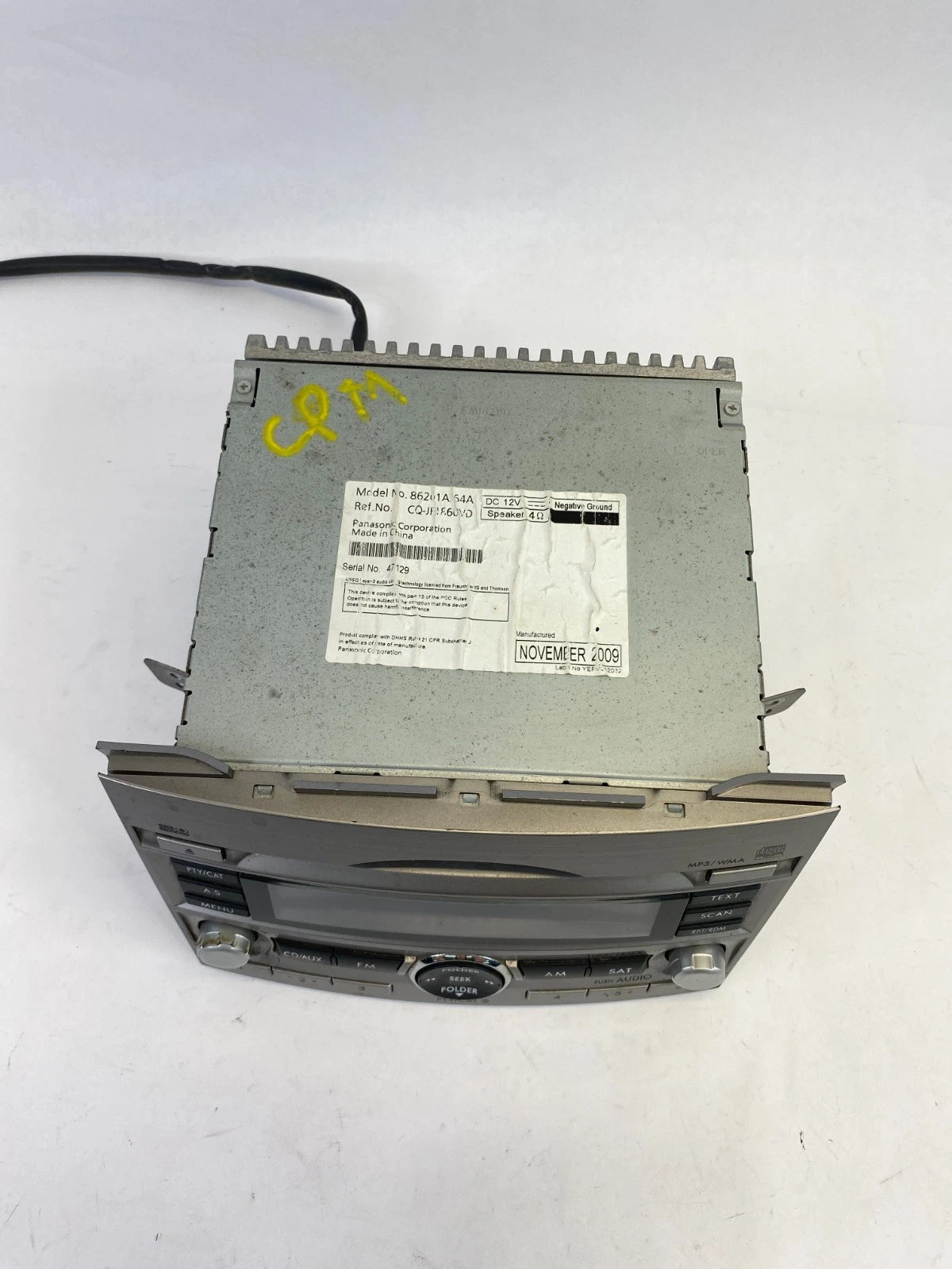 2010-2012 SUBARU OUTBACK LEGACY AM FM CD PLAYER RADIO RECEIVER OEM 86201AJ64A