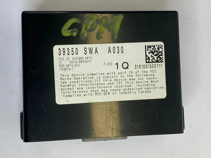 2010 2011 HONDA CR-V TIRE PRESSURE MONITOR CONTROL MODULE TPMS 39350-SWA-A030