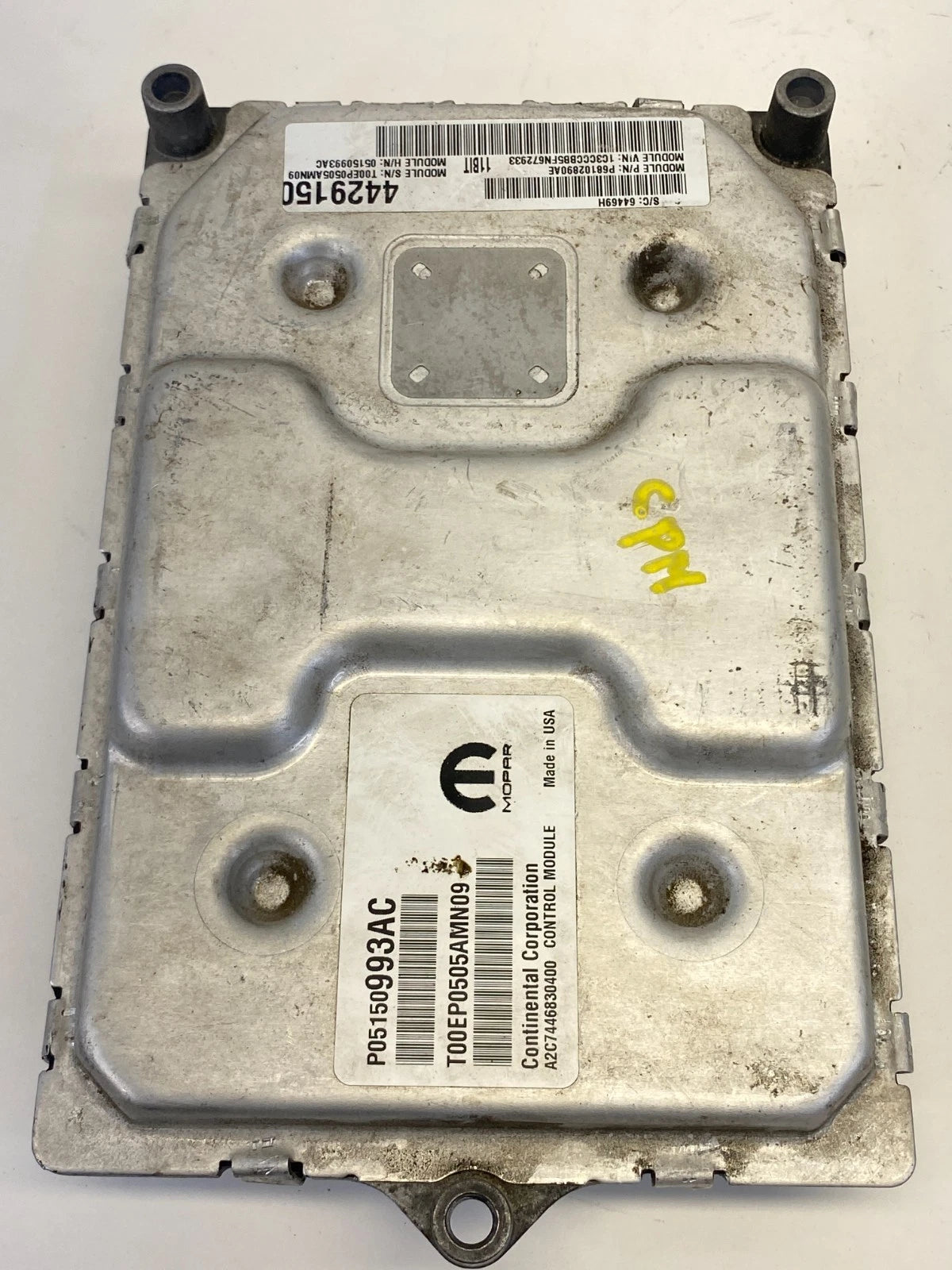 2015 CHRYSLER 200 2.4L L4 A/T ENGINE CONTROL MODULE COMPUTER ECM ECU 05150993AC
