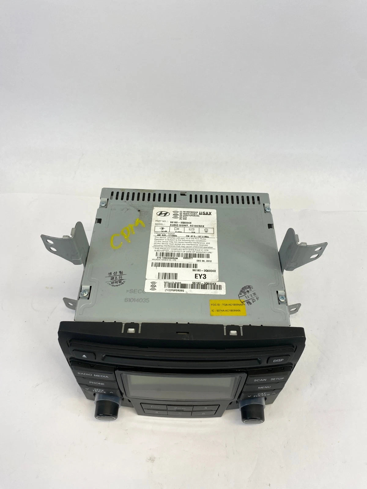 2012-2015 HYUNDAI SONATA AM FM CD RADIO RECEIVER DASH FACTORY OEM 96180-3Q6004X