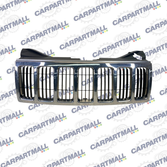 08-10 JEEP GRAND CHEROKEE FRONT BUMPER UPPER GRILLE TRIM CHROMED 55157458AA OEM