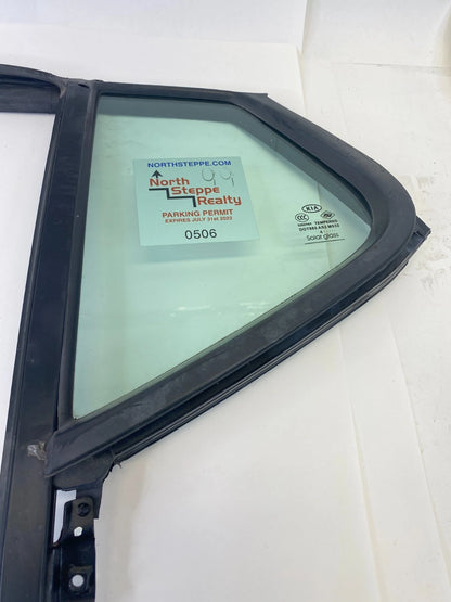 2012-2015 KIA OPTIMA SEDAN REAR LEFT SIDE DOOR QUARTER FIXED GLASS W/RUN CHANNEL