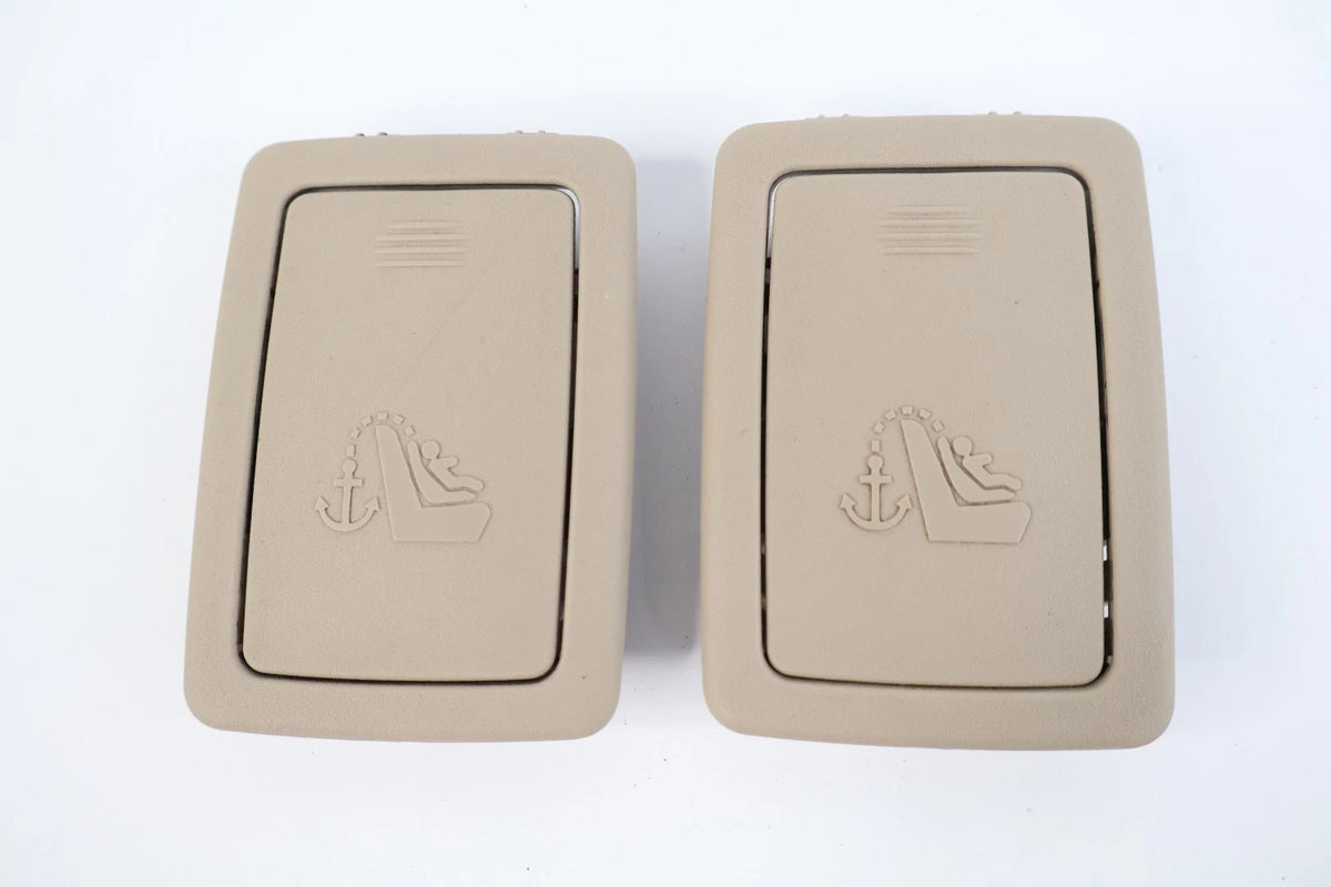 2011-2023 CHRYSLER 300 REAR SEAT CHILD ANCHOR RESTRAIN COVER CAP TRIM SET OF 2