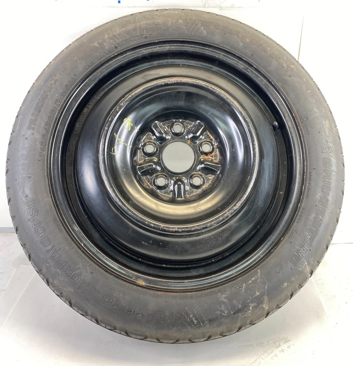 2007-2009 LEXUS GS350 EMERGENCY SPARE TIRE WHEEL COMPACT DONUT T155/70D17 110M