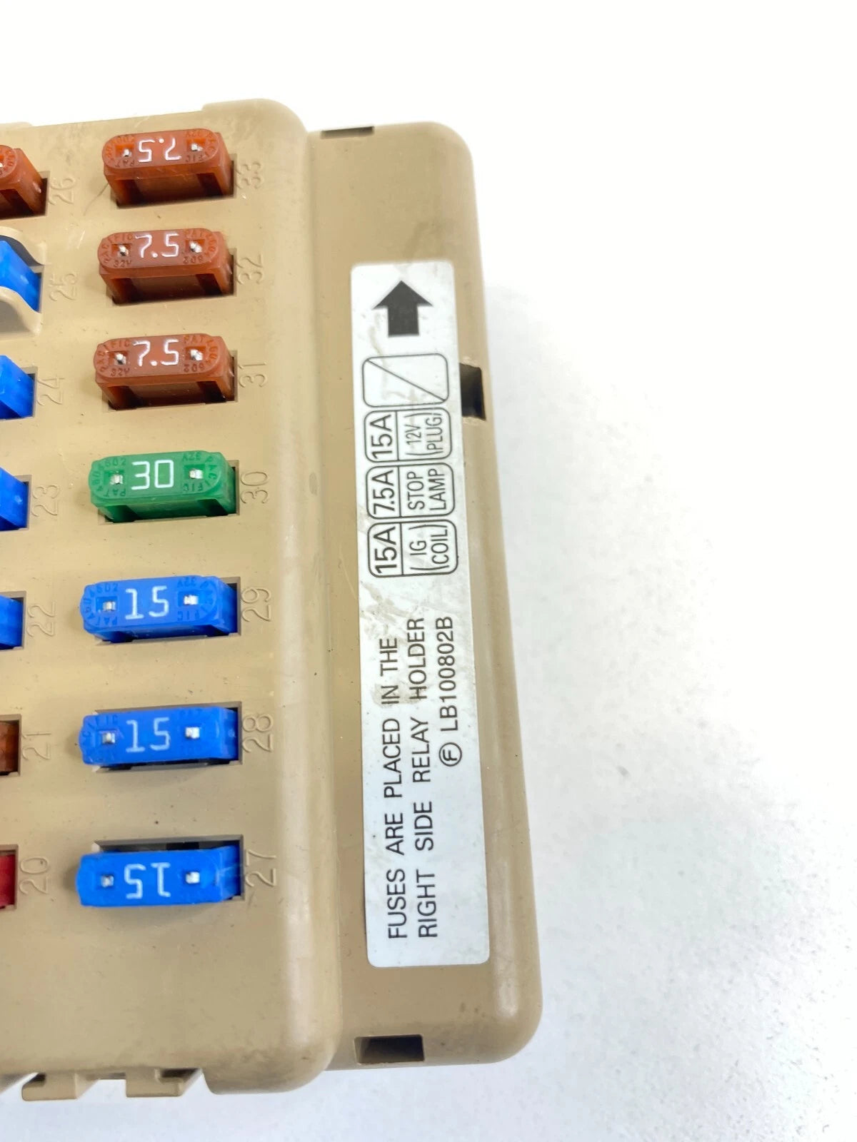 2007-2009 SUBARU LEGACY 2.5L H4 A/T DASH CABIN FUSE JUNCTION BOX 82201AG05A OEM