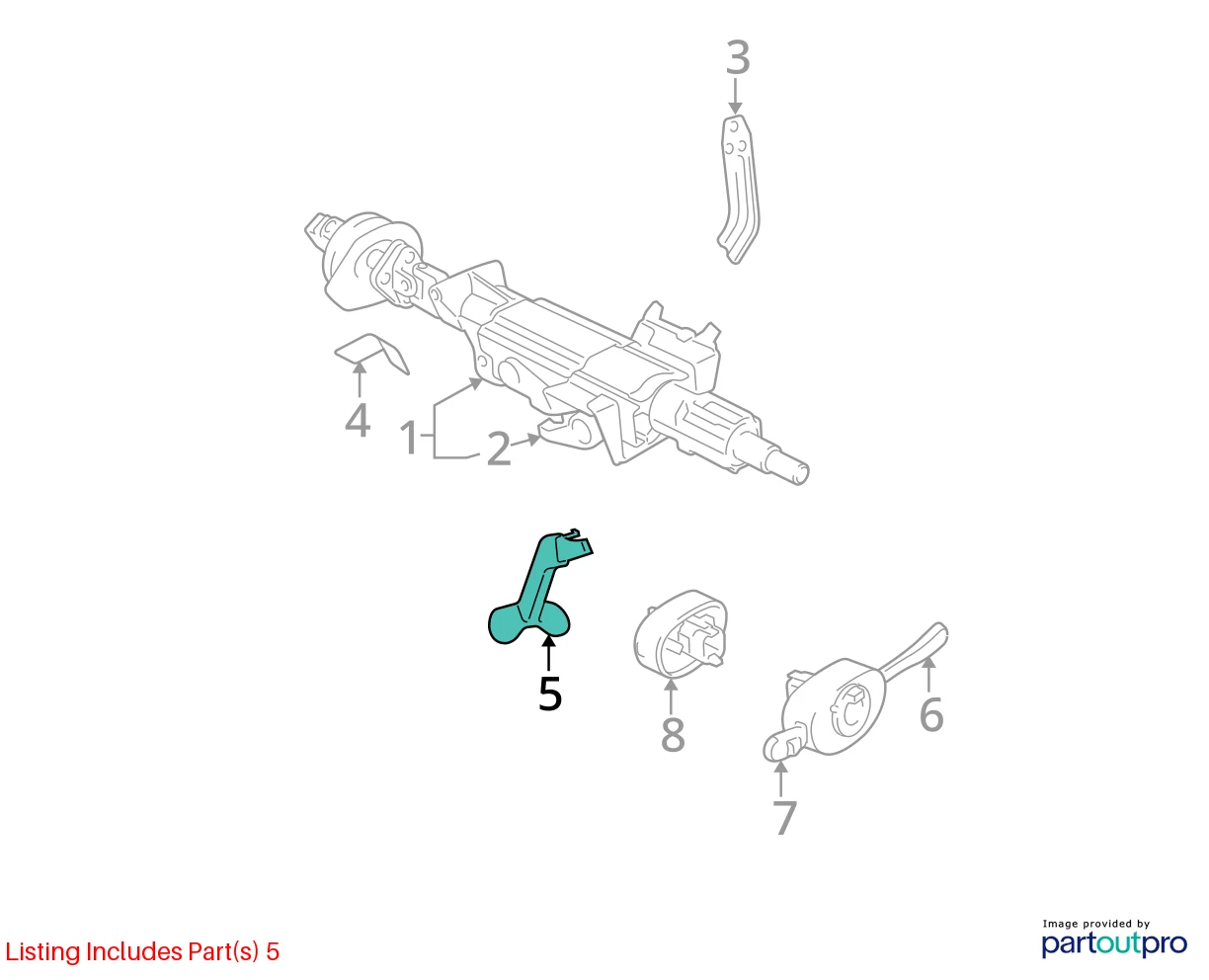 2003-2011 SAAB 9-3 93 2.0L STEERING COLUMN HANDLE & BRACKET ARM 12789212 OEM