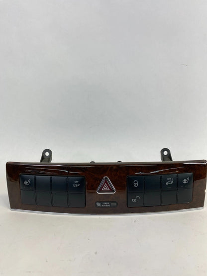 2005 MERCEDES C240 C320 HAZARD & SEAT HEATED CONTROL SWITCH WOOD OEM 2036808082