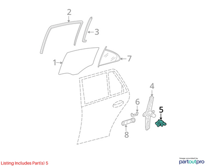 2003-2009 MERCEDES-BENZ E320 E350 REAR RIGHT PASSENGER WINDOW MOTOR A2118202442