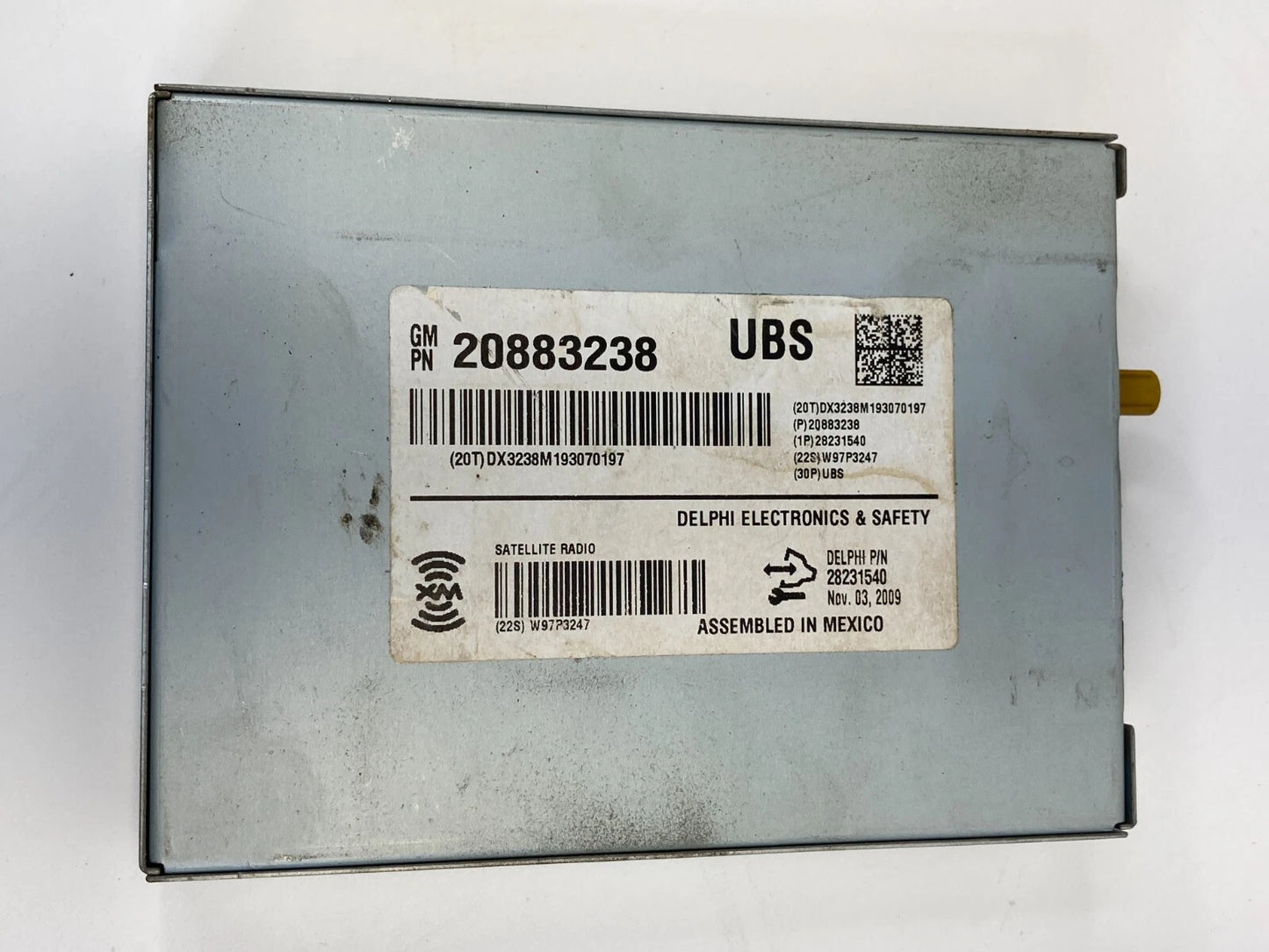 2010-2012 CHEVY TRAVERSE SATELLITE XM RADIO RECEIVER MODULE UNIT 20883238 OEM