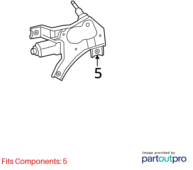 2007-2012 DODGE CALIBER REAR WINDSHIELD WIPER MOTOR UNIT FACTORY OEM 5116146AE