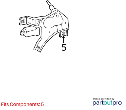 2007-2012 DODGE CALIBER REAR WINDSHIELD WIPER MOTOR UNIT FACTORY OEM 5116146AE
