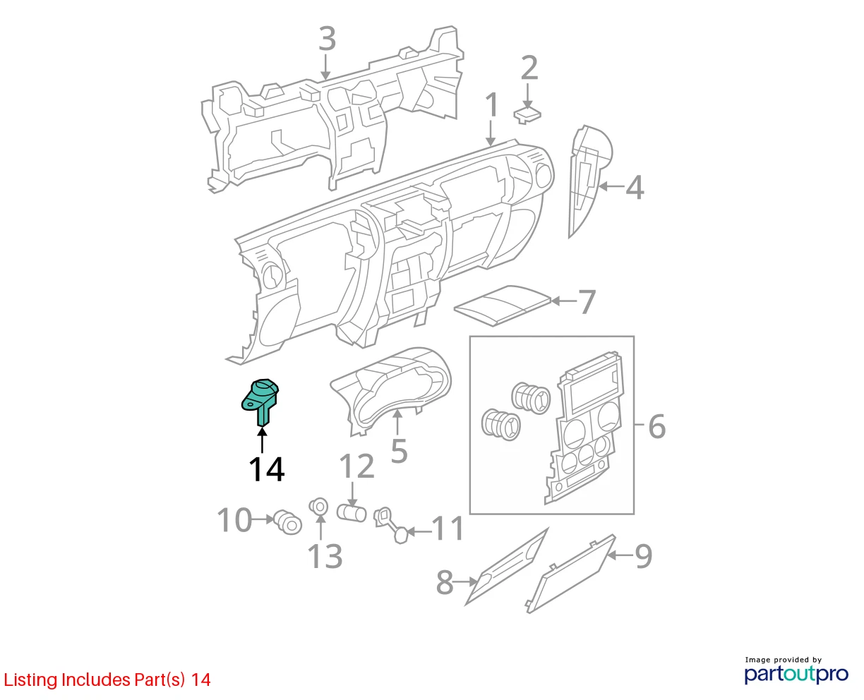 99-07 JEEP GRAND CHEROKEE UNDER DASH DASHBOARD COURTESY LIGHT LAMP 56042559AA