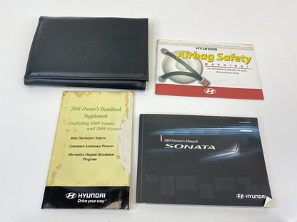 2009 09 Hyndai Sonata Owners Owner's Manual Handbook Supplement Set w/ Case OEM