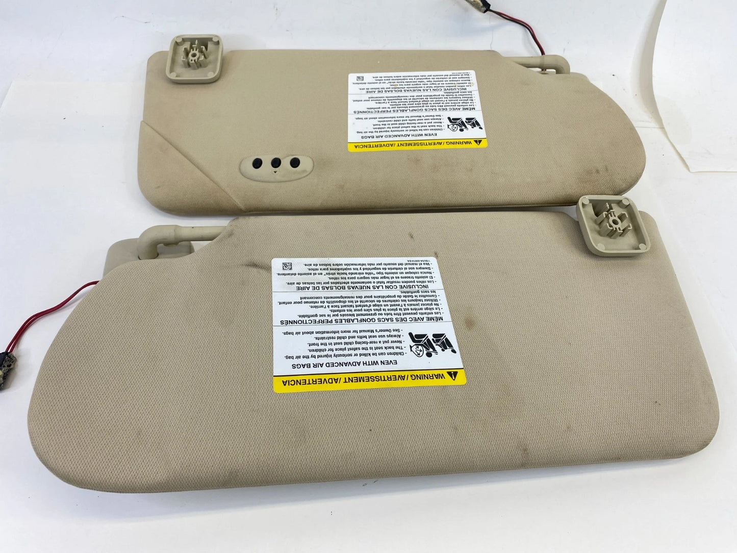 2013-2019 FORD FLEX LEFT & RIGHT SIDE SUNVISOR SHADE SET PAIR W /GARAGE OPENER