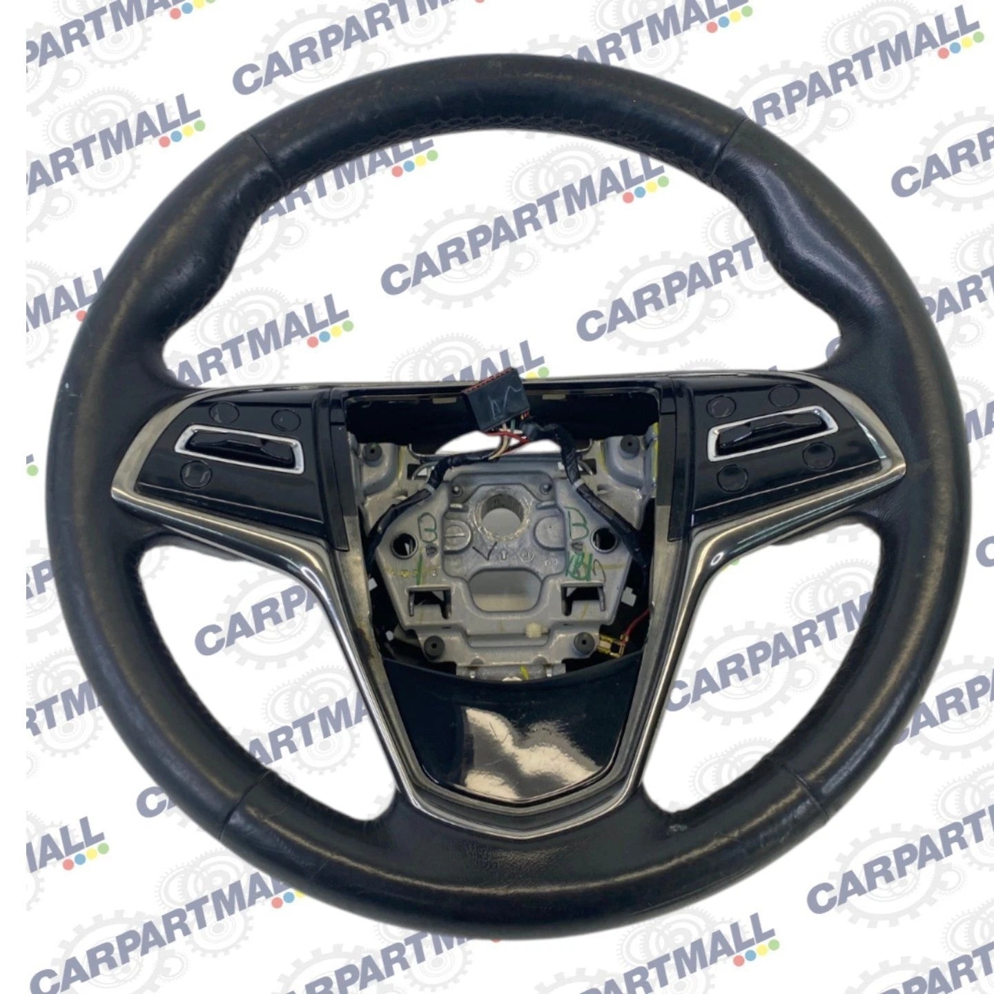 13-18 CADILLAC ATS SEDAN STEERING WHEEL W/ AUDIO CONTROL SWITCH LEATHER BLACK