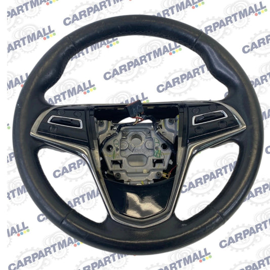 13-18 CADILLAC ATS SEDAN STEERING WHEEL W/ AUDIO CONTROL SWITCH LEATHER BLACK