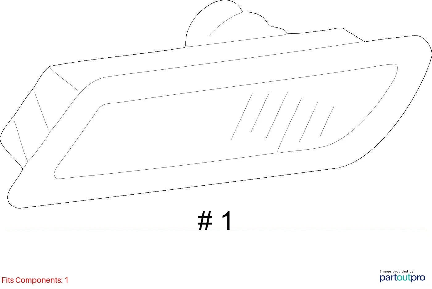 1999-2003 MERCEDES-BENZ CLK430 FRONT RIGHT SIDE MARKER LIGHT LAMP 2088200221