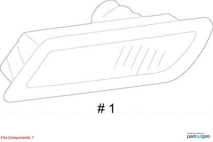 1999-2003 MERCEDES-BENZ CLK430 FRONT RIGHT SIDE MARKER LIGHT LAMP 2088200221