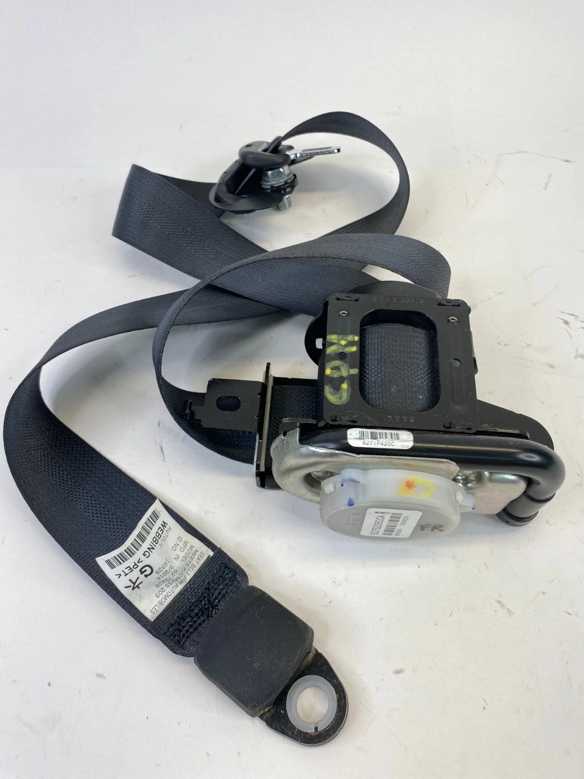14-18 MITSUBISHI OUTLANDER SPORT FRONT RIGHT SEAT BELT RETRACTOR 627522600A OEM