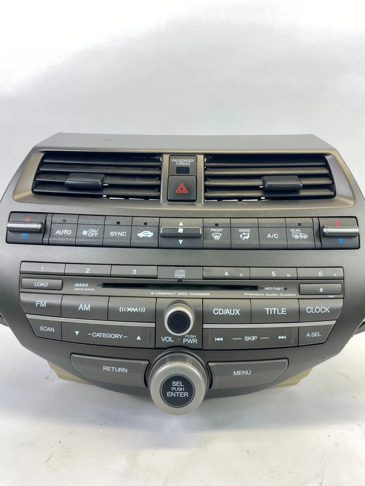 2008-2012 HONDA ACCORD AM/FM RADIO RECEIVER MP3 DISC PLAYER W/ CLIMATE CONTROL