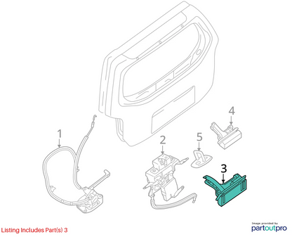 05-12 NISSAN PATHFINDER REAR TRUNK LIFT GATE EXTERIOR DOOR HANDLE 90606-EA500