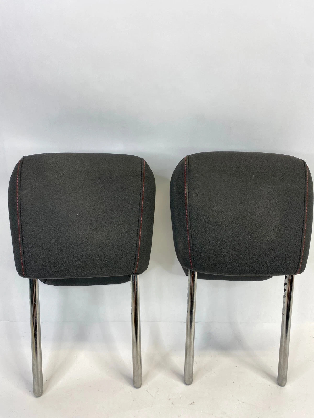 2010-2017 CHEVROLET EQUINOX PAIR CLOTH SEAT HEADRESTS RED STITCH FR OEM FACTORY